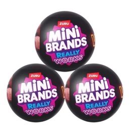 3 Mini Brands Really Works Vinyl Capsules ZURU - BRAND NEW RELEASED