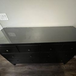 Ikea Hemnes Dresser (8 drawer, black-brown)