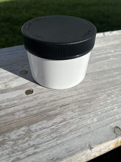 16oz White Cylinder Containers w/Locking Childproof Lid