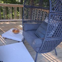 Set Of 2 FRONTGATE Bella Indoor/Outdoor Ottoman