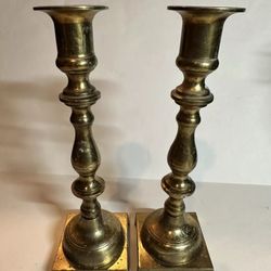 Vintage Brass Candlestick Holder Taper Candles English Style Traditional 8inches