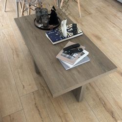 Henn&Hart Rectangular Coffee Table, Grey Oak 