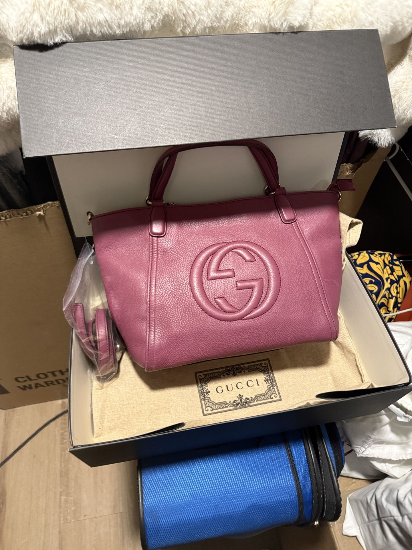 Pink Gucci Crossbody Bag With Box And Dust Cover Authentic