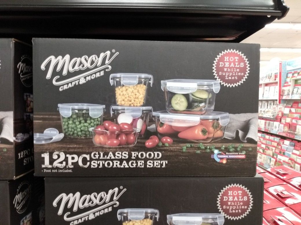 Mason 12 piece food storage set