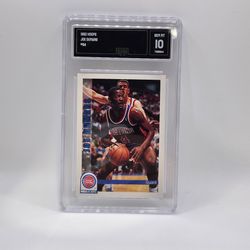 1992 NBA Hoops Joe Dumars #64 GMA 10 GEM MT Detroit Pistons Basketball Card
