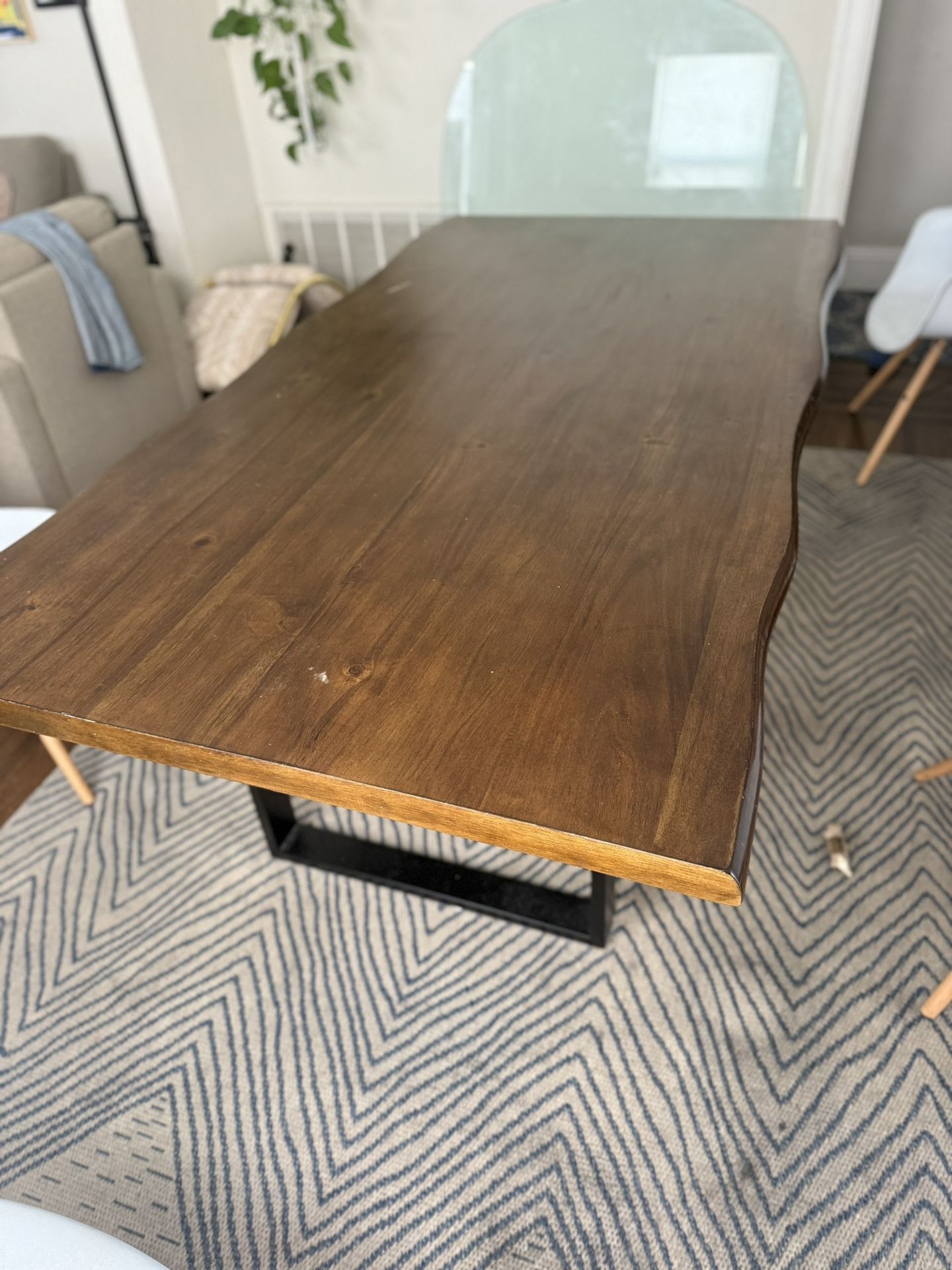 Northam Metal Base Dining Table (Wood Top)