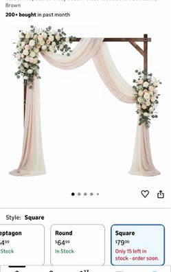Celebration Arch, Drapes, and Flowers