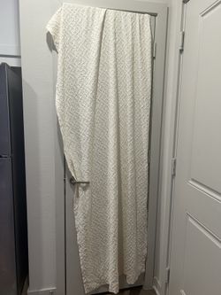 Set Of 2 Cream Curtains 