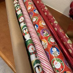 Christmas Wrap, Tissue Paper, And Boxes 