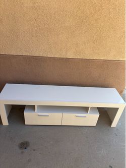 White tv stand
