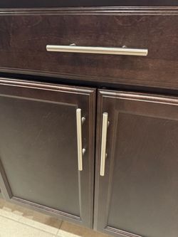 Brushed nickel cabinet pulls 7”