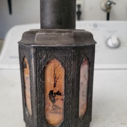Antique Chinese Shantou Pewter Tea Caddy