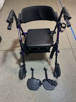 Rollator Transport Chair Combo Purple