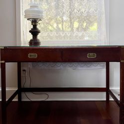Bombay Co Desk with a Glass Top
