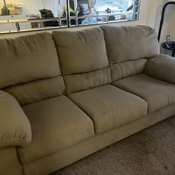 Convertible Brown Sofa Oversized Bed 