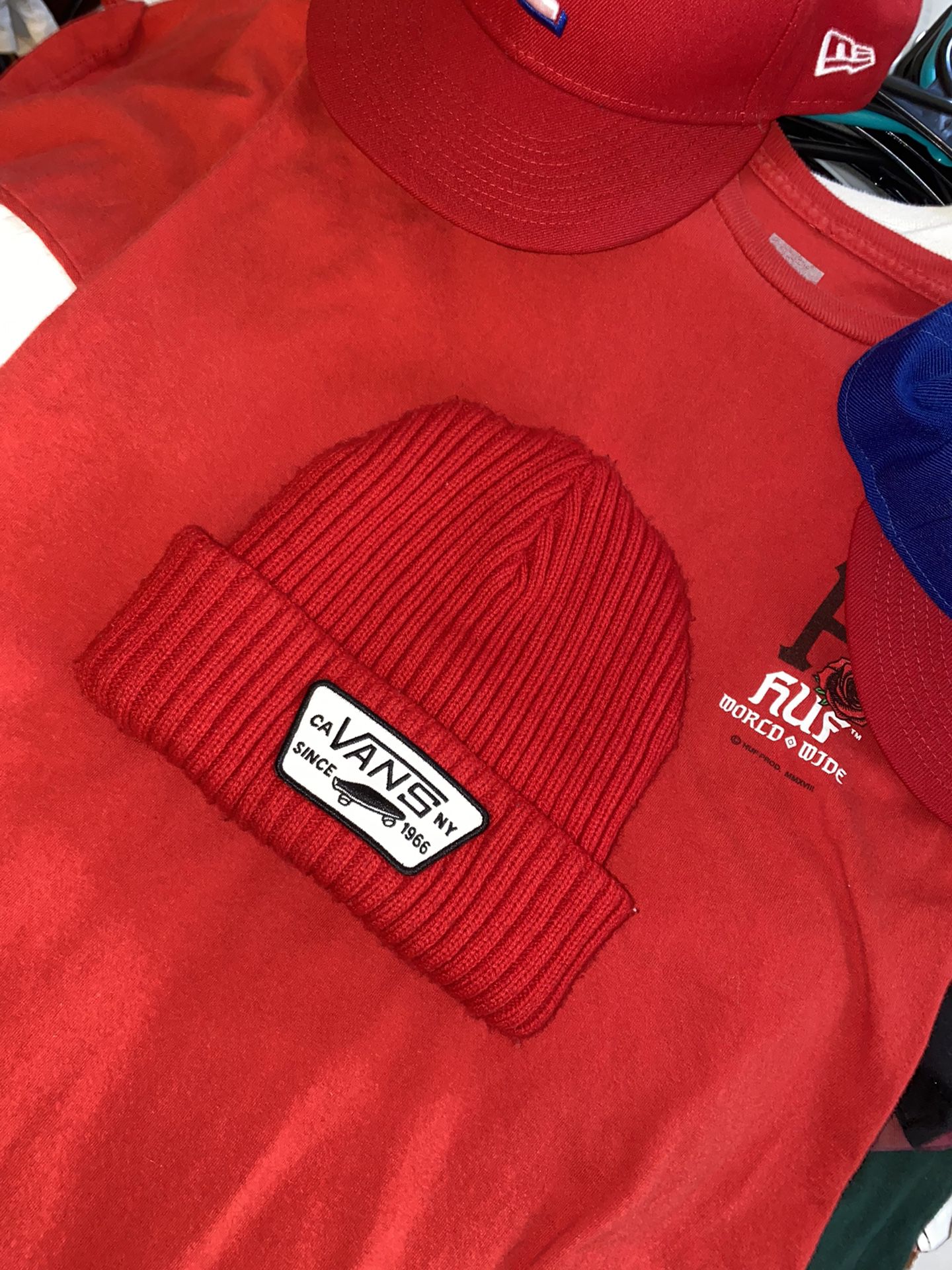 Vans Beanie, Red/white/black, One Size, Fits All
