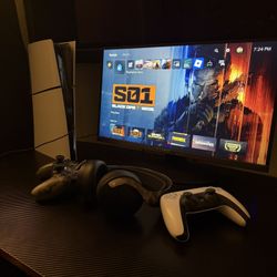 ‼️ PS5 SLIM + SCEPTRE 22 INCH 75HZ MONITOR + PS5 HEADSET BUNDLE ‼️