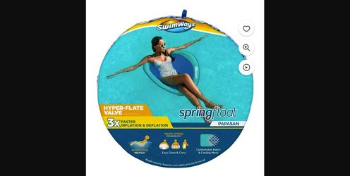SwimWays Spring Float Papasan Pool Lounger — New