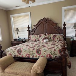 King Size Bed Frame w/box spring