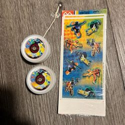 Rare Y2K 2005 X Games Stickers & 2 Yoyo Bundle Lot
