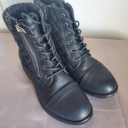 Black STQ Combat Boots Size 7
