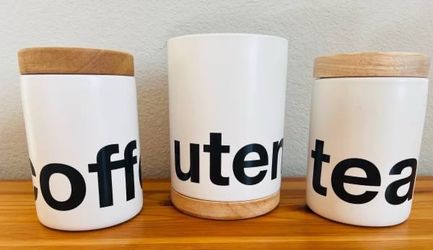 Modern Minimalist Kitchen Set – Tea, Coffee & Utensil Holder