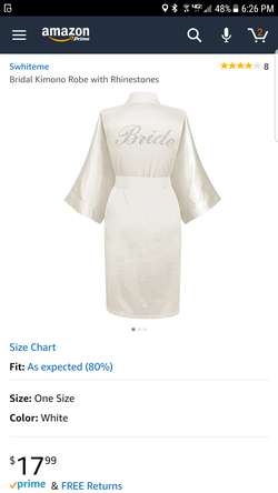Bridal Robe with Rhinestones