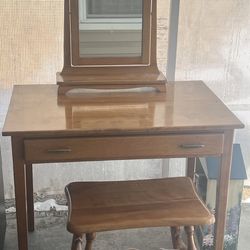 Nice wooden vanity with drawer