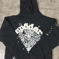 Black OG Spider Hoodie Medium