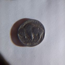 1936 five cent buffalo nickel and Pokemon cards 