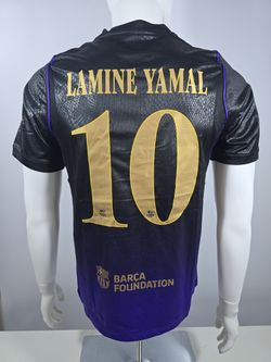Barcelona Home Lamine Yamal # 10 Black/Purple Jersey 2026/2027