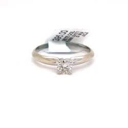 14Kt White Gold Diamond Solitaire Ring 1.80g .23CTW Size 5.5 206971