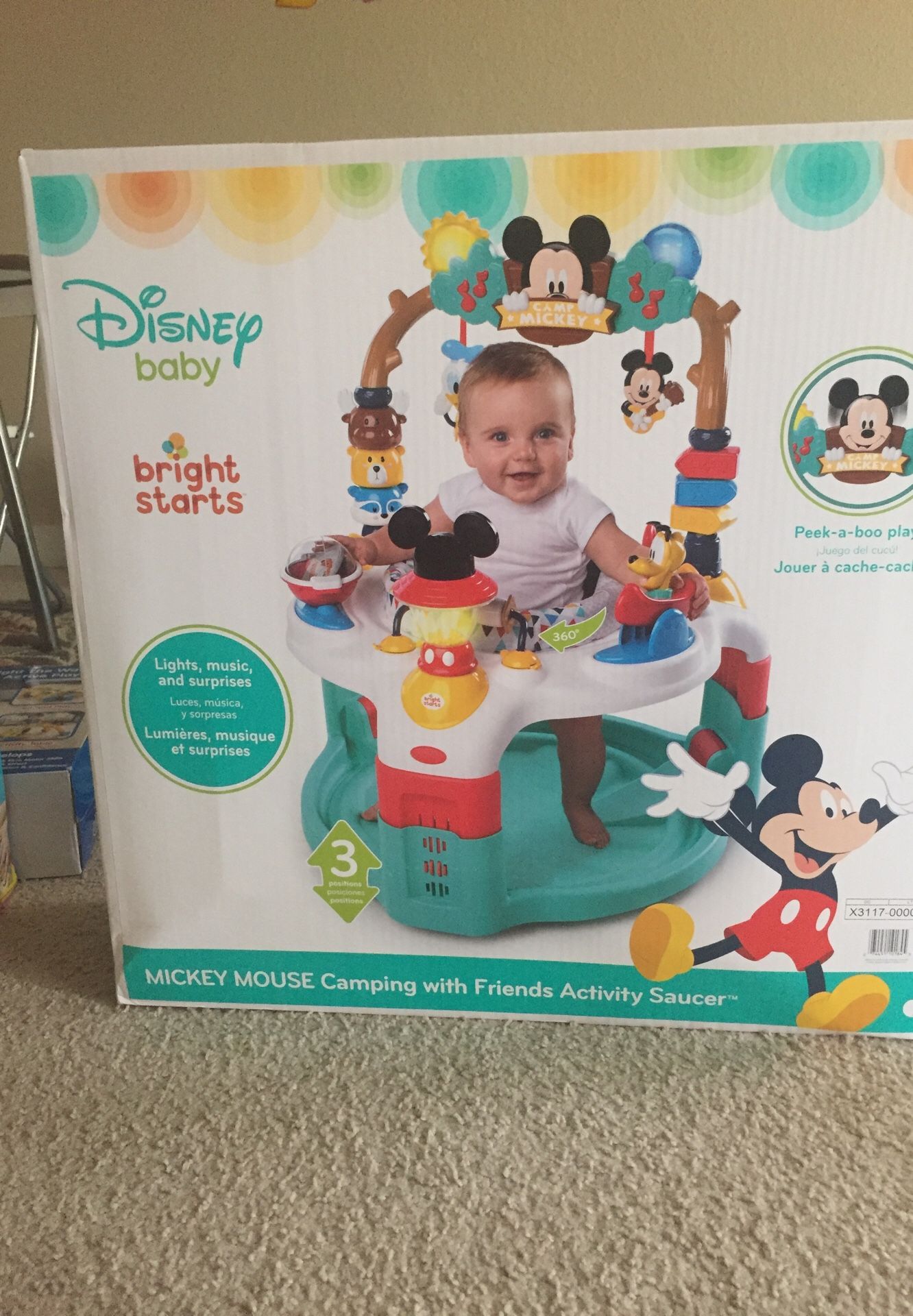 Disney Baby MICKEY MOUSE Camping with Friends Activity Saucer