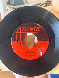 7-inch 45 RPM vinyl record of "When You're Sincere" by Clyde McPhatter with vocal chorus and orchestra, released on Atlantic Records (Catalog No. 45-1