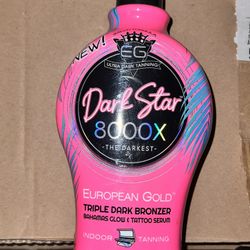 European Gold Dark Star 8000x New Body Tanning Lotion
