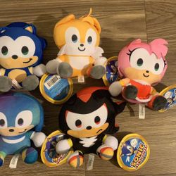 Sonic The Hedgehog 6” Kawaii Plush Set