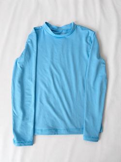 Cat & Jack Light Blue Long Sleeve Rash Guard – Size S (6/7)