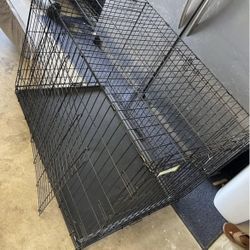 Foldable large dog crate