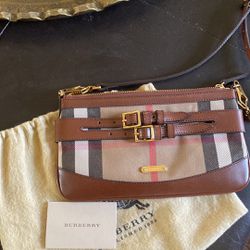 Burberry Small Bridle House Check And Buckle Crossbody Black For
