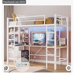 Twin Size Loft Bed With Desk 