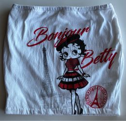 Handmade Betty Boop white tube top