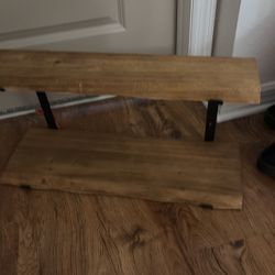 Brand New Gorgeous 2 Tier Shelf For Any Room Of Your House Wood Shelf Great For Farmhouse Decor Or Any Decor