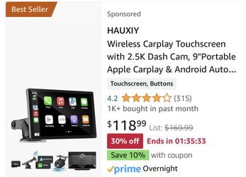 Wireless CarPlay Smart Screen Stereo