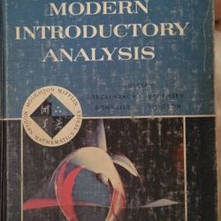 Modern Introductory Analysis, Collectible Textbook, Copyright 1964