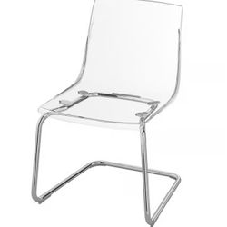 Tobias clear chrome plated chair -Barely Used-