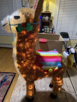 32” Light Up Xmas Llama
