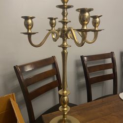 25 inch Gold Metal Candelabra