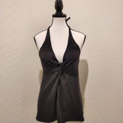 VINTAGE Victoria's Secret IPEX Halter TankTop w/Built-In Padded/Wired/PushUp Bra