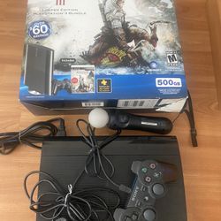 PS3 500 GB W/ Assassin's Creed III & Just Dance