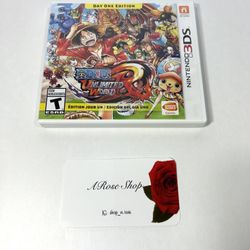 Nintendo 3DS One Piece Unlimited World Red Case & Manual ONLY